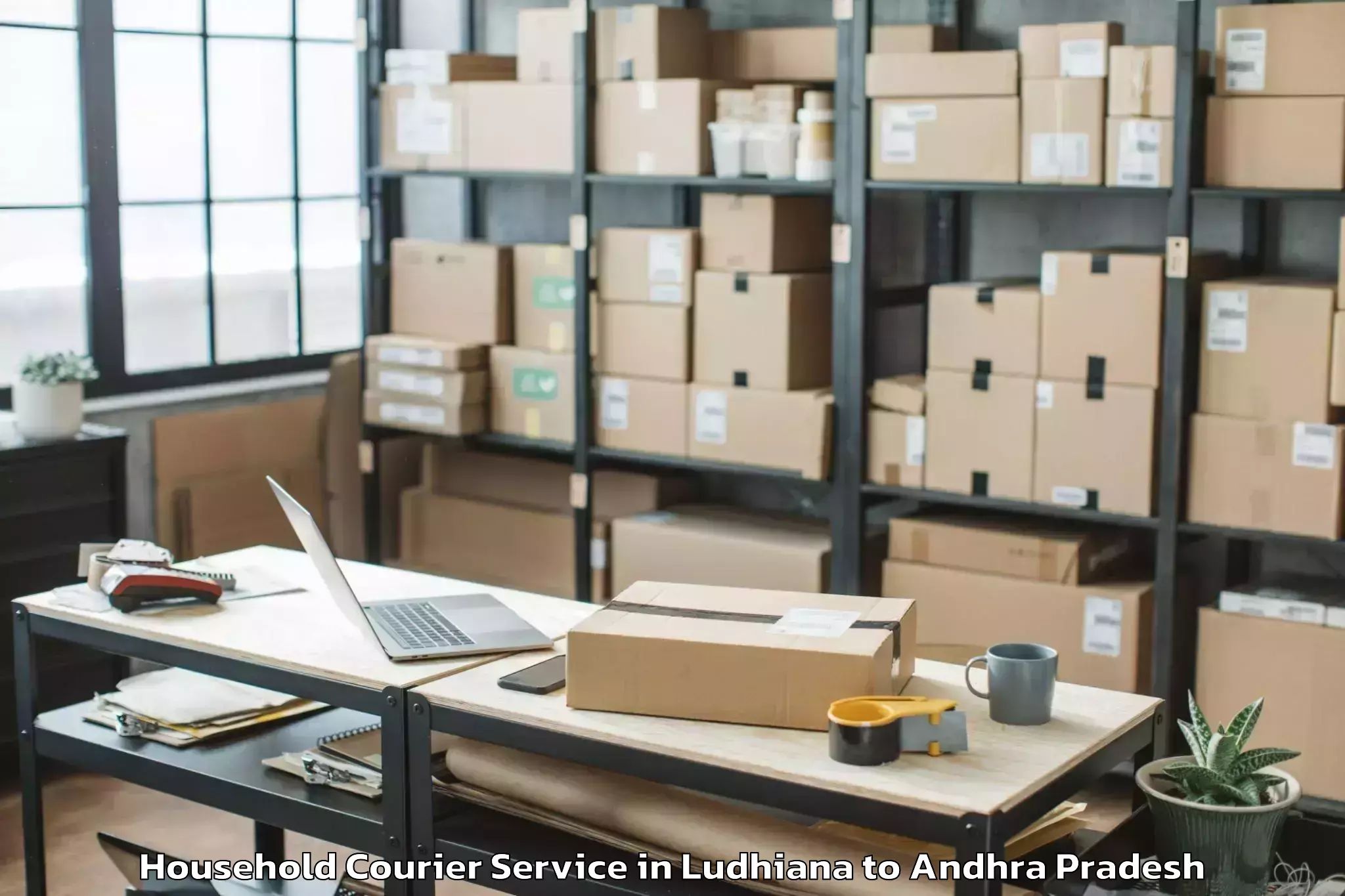 Book Ludhiana to Narasaraopet Household Courier Online